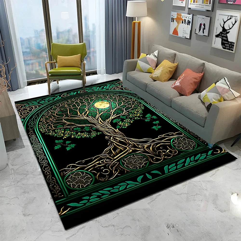 Yggdrasil Emerald Knotwork Area Rug