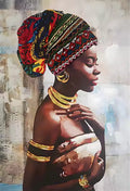 Golden Rings Portrait Canvas