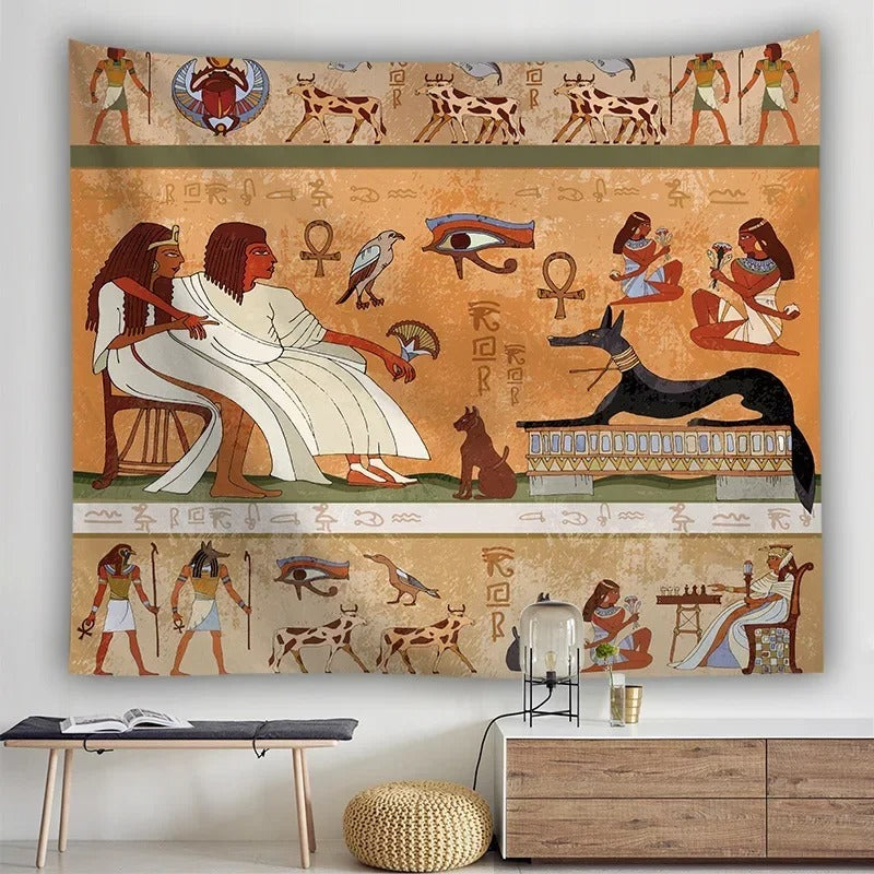 Egyptian Daily Life Mural Tapestry