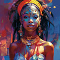 Twilight Adornment African Woman Canvas
