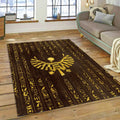 Egyptian Falcon Collar Wood Area Rug