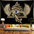 Winged Eye Gold Black Tapestry