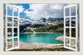 Glacier Lake 3D Window Effect Wall Sticker