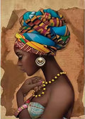 Kente Africa Portrait Canvas