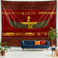 Winged Isis Crimson Tapestry