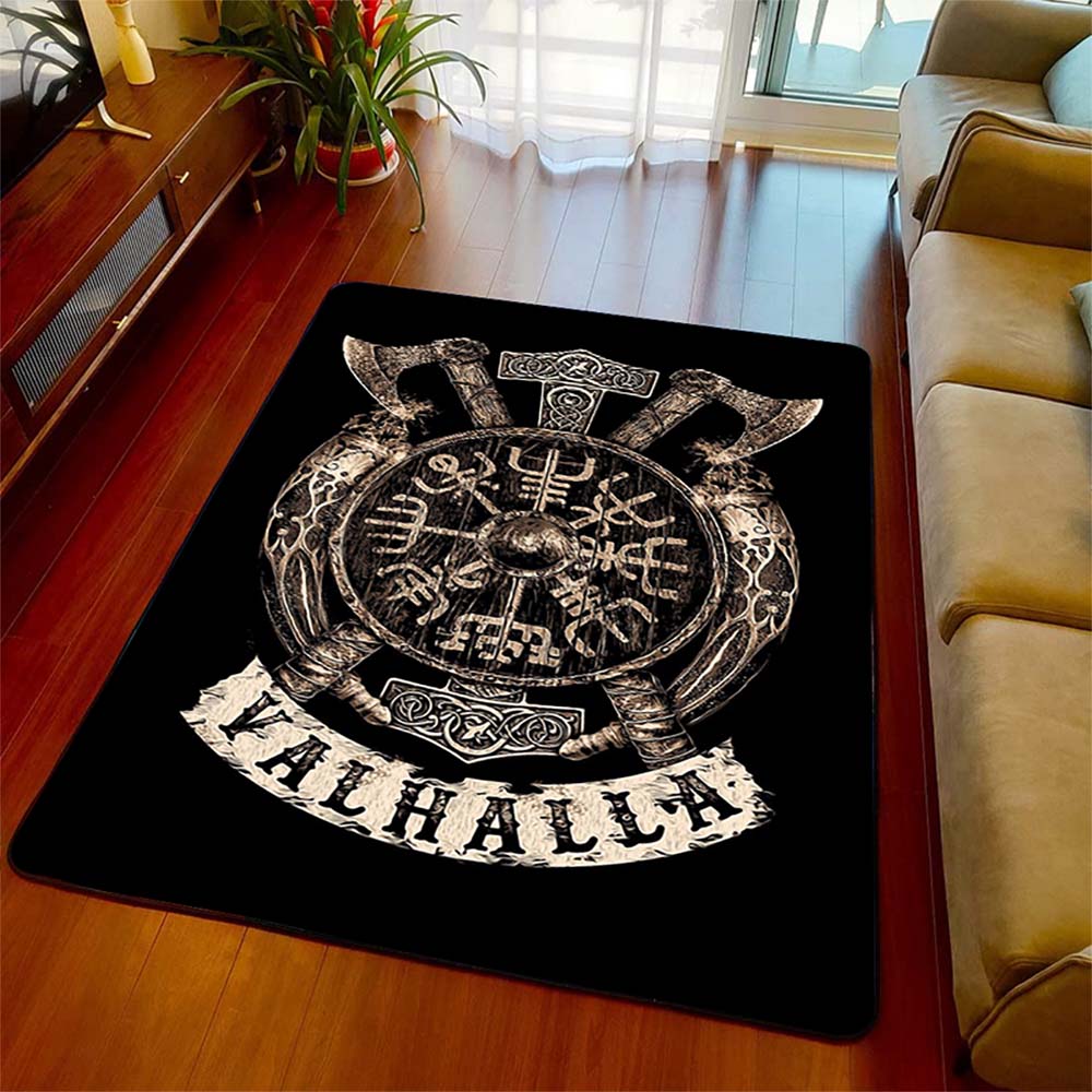 Valhalla Warrior Shield Area Rug