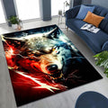 Wolf Thunder Rage Area Rug