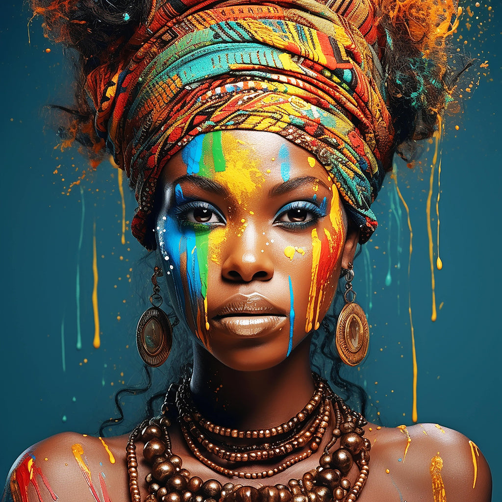 Painted Spirit African Woman Canvas