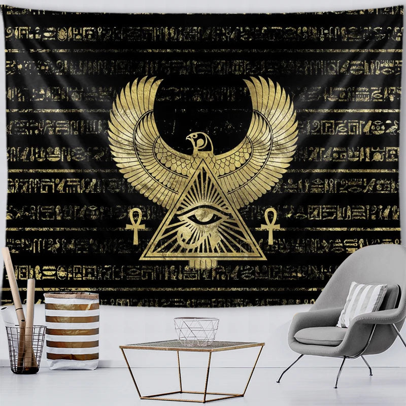 Horus Falcon Pyramid Tapestry