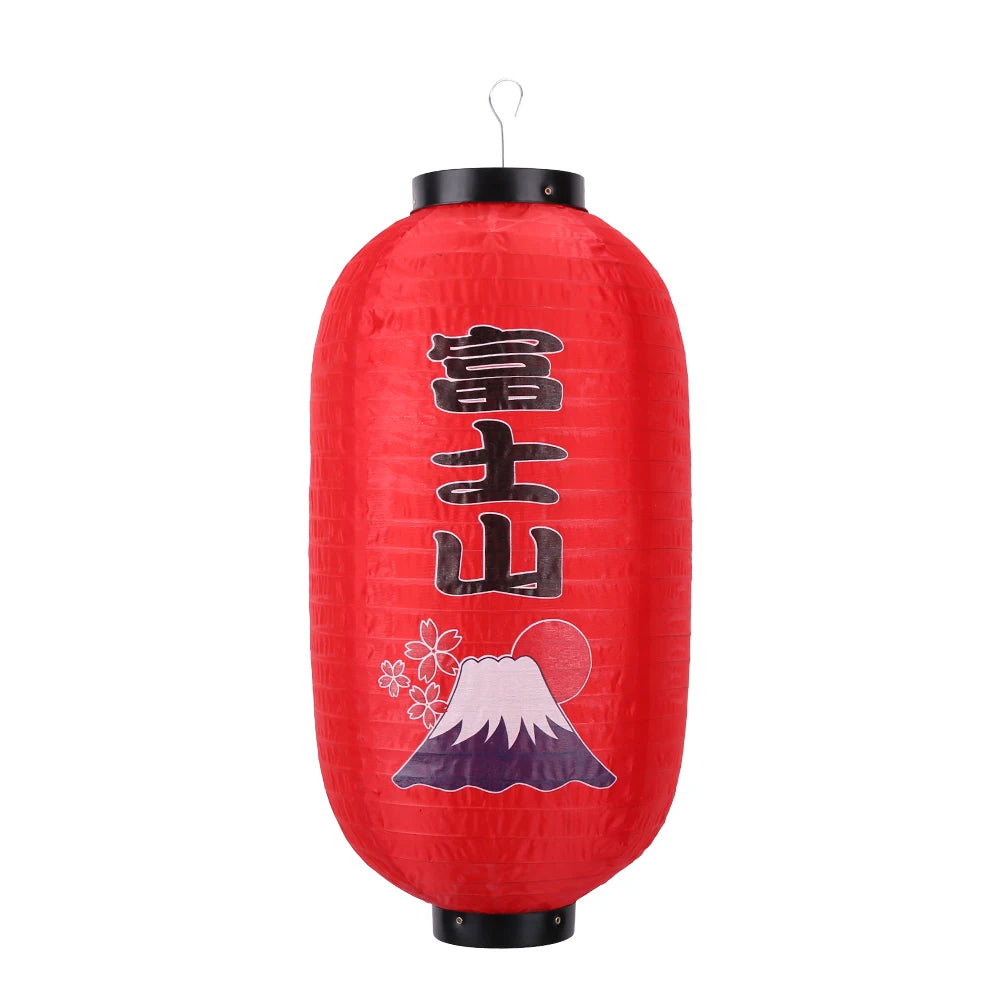 Japanese Mount Fuji Red Paper Lantern