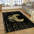 Egyptian Winged Scarab Pyramid Area Rug