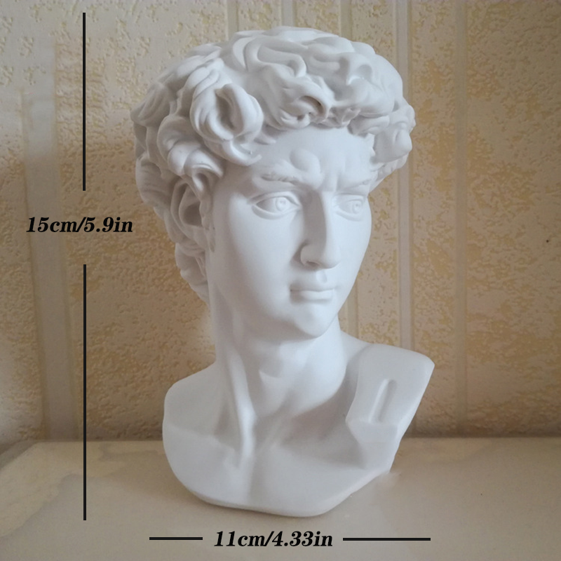 Greek Style David Bust Sculpture