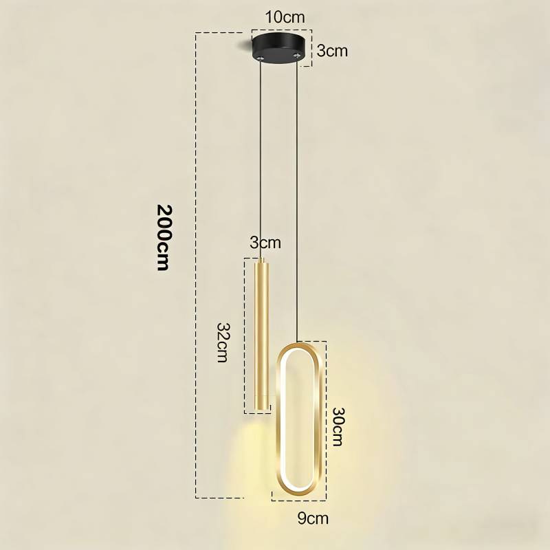 Nordic Oval Loop LED Pendant Light