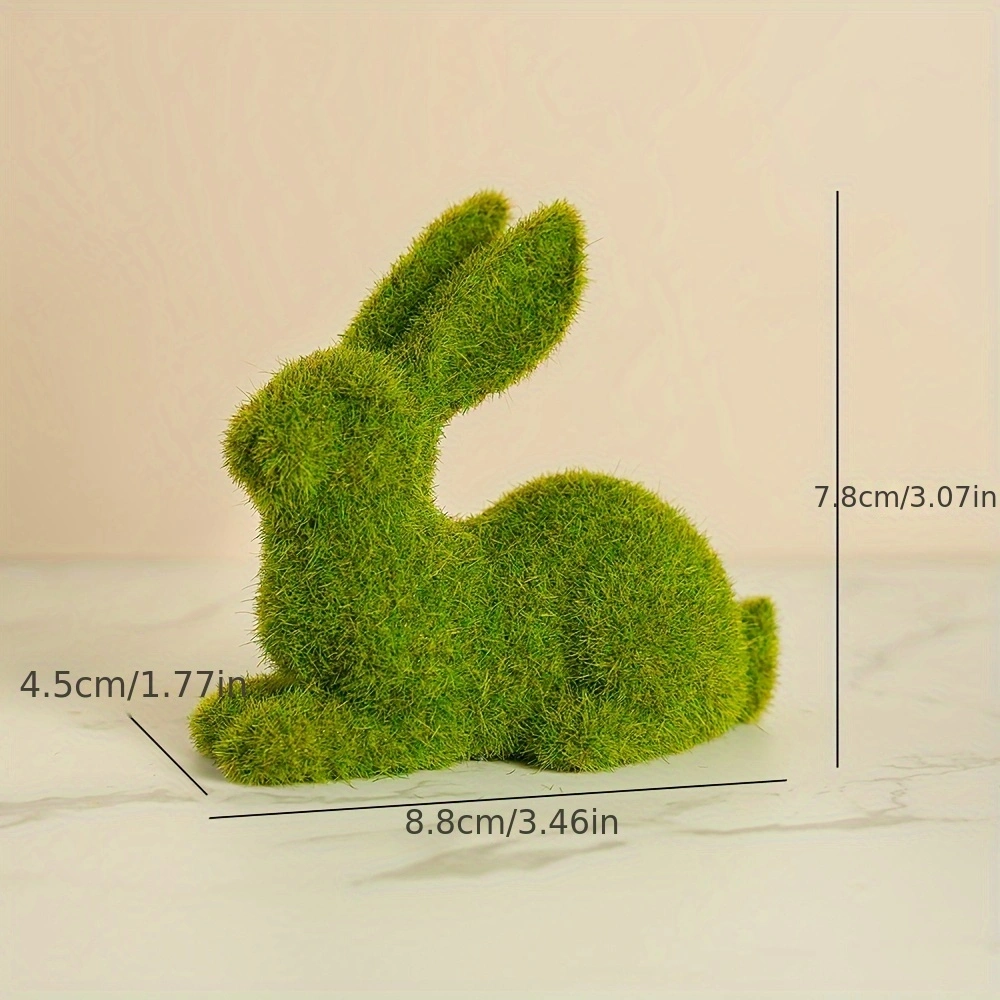 Cute Grass Bunny Modern Sculpture