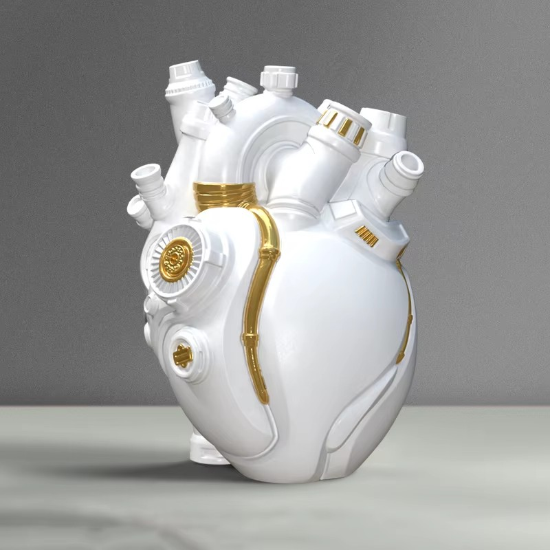 The Singularity's Heart Modern Futuristic Sculpture