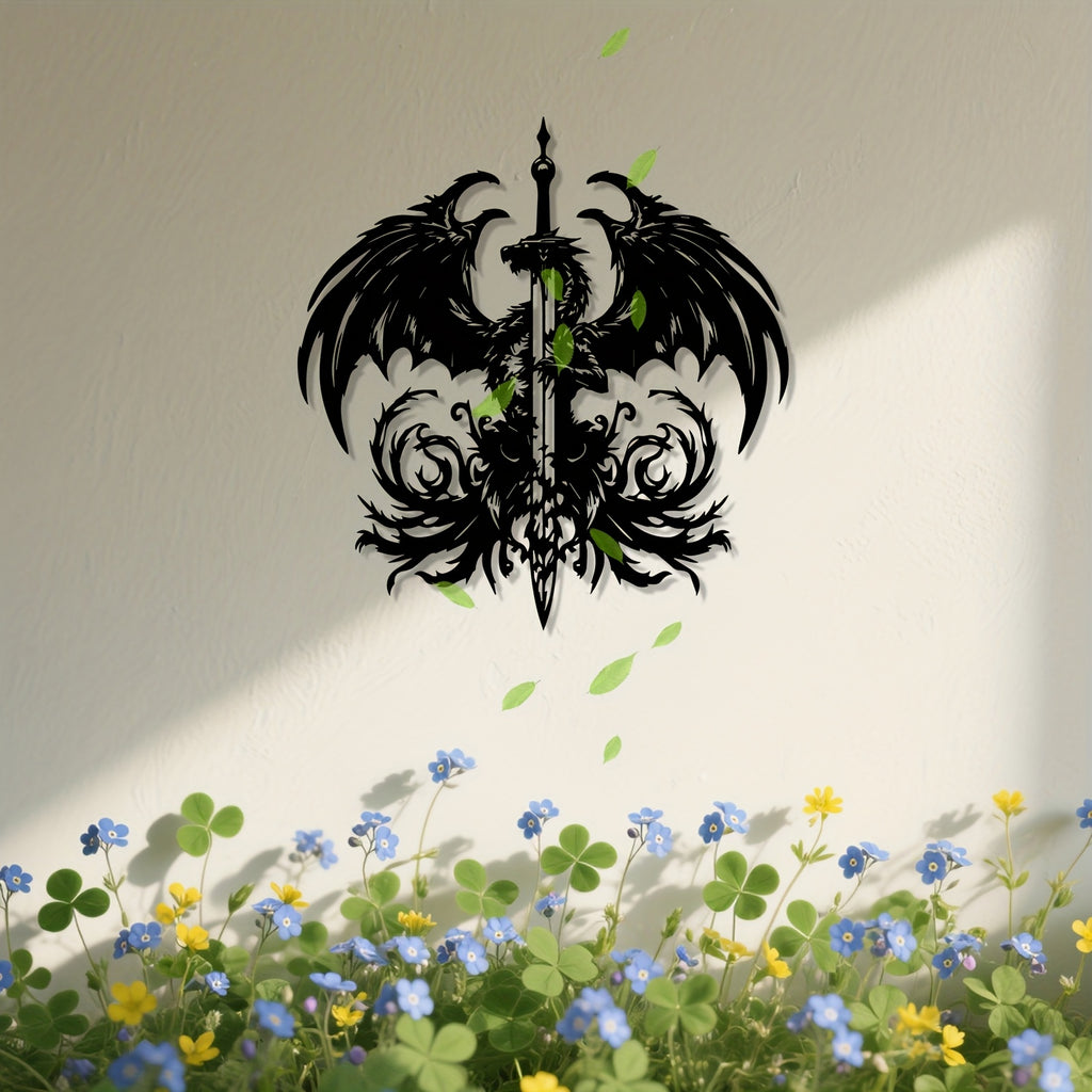 Dragon Sword Metal Wall Art