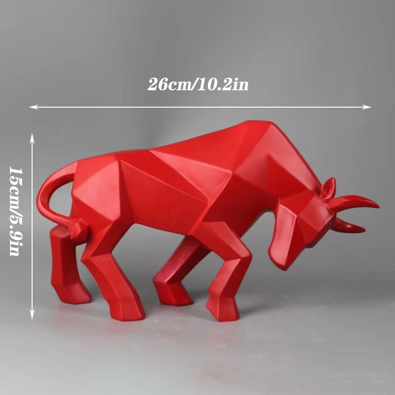 Wall Street Bull Geometric Statue