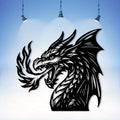Flaming Dragon Metal Wall Art