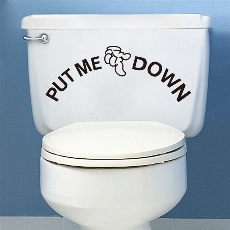 Witty Toilet Seat Reminder Sticker