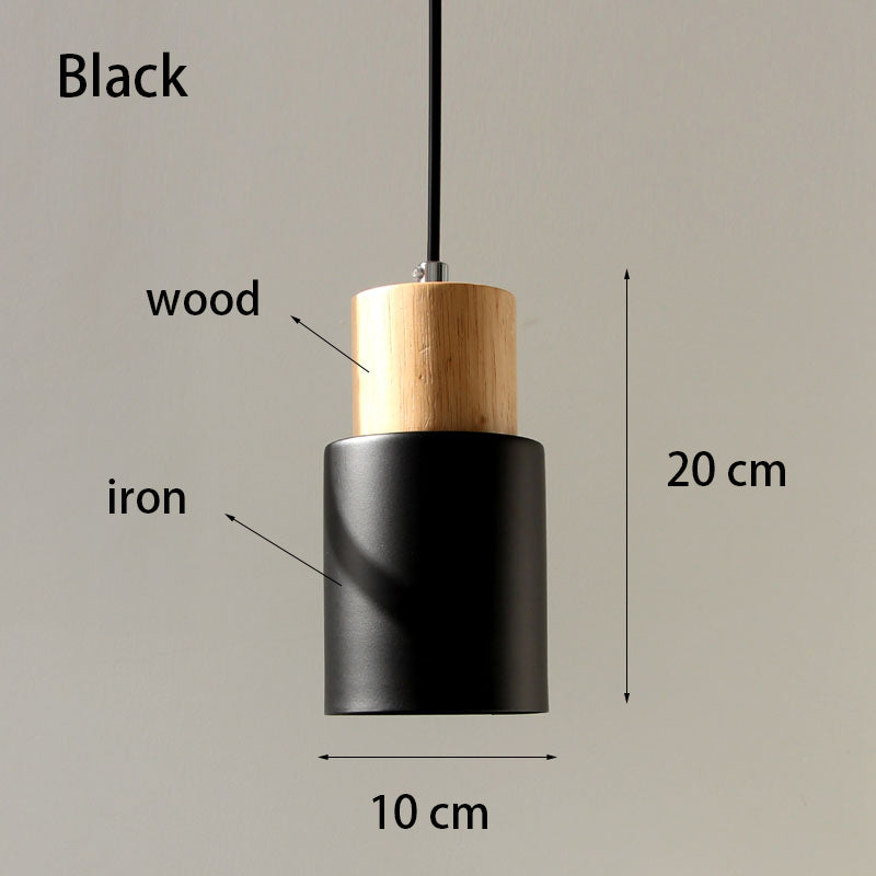 Nordic Concrete Wood LED Pendant Light