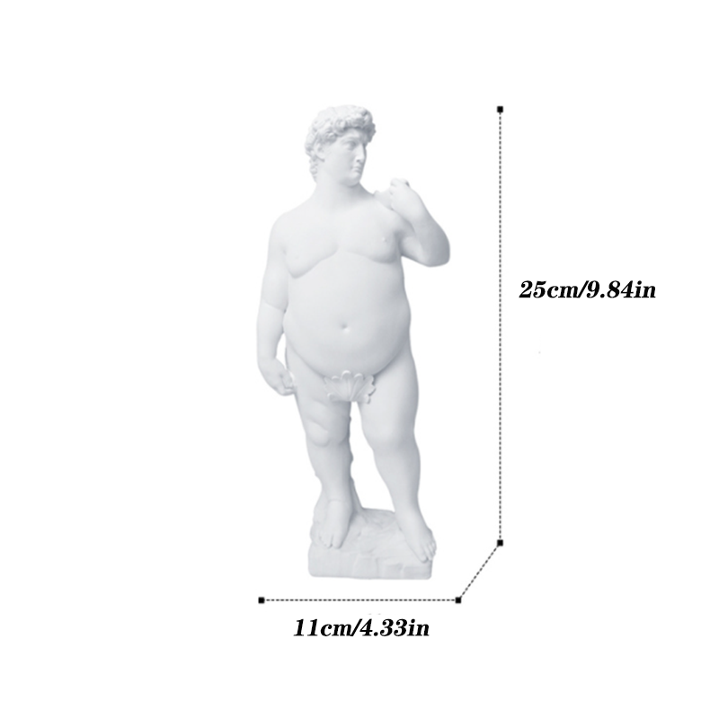 Antique Chubby David Funny Statue