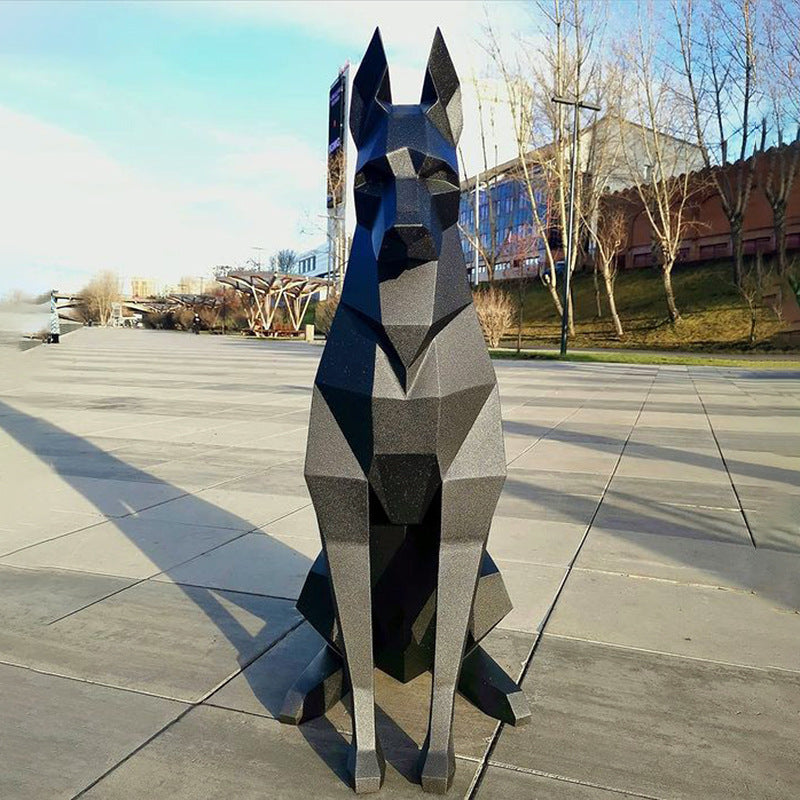 Nordic Geometric Dobermann Statue