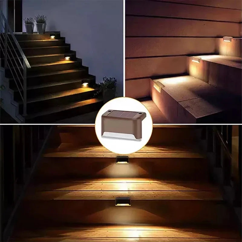 4 Pcs Solar LED Step Light Decoration