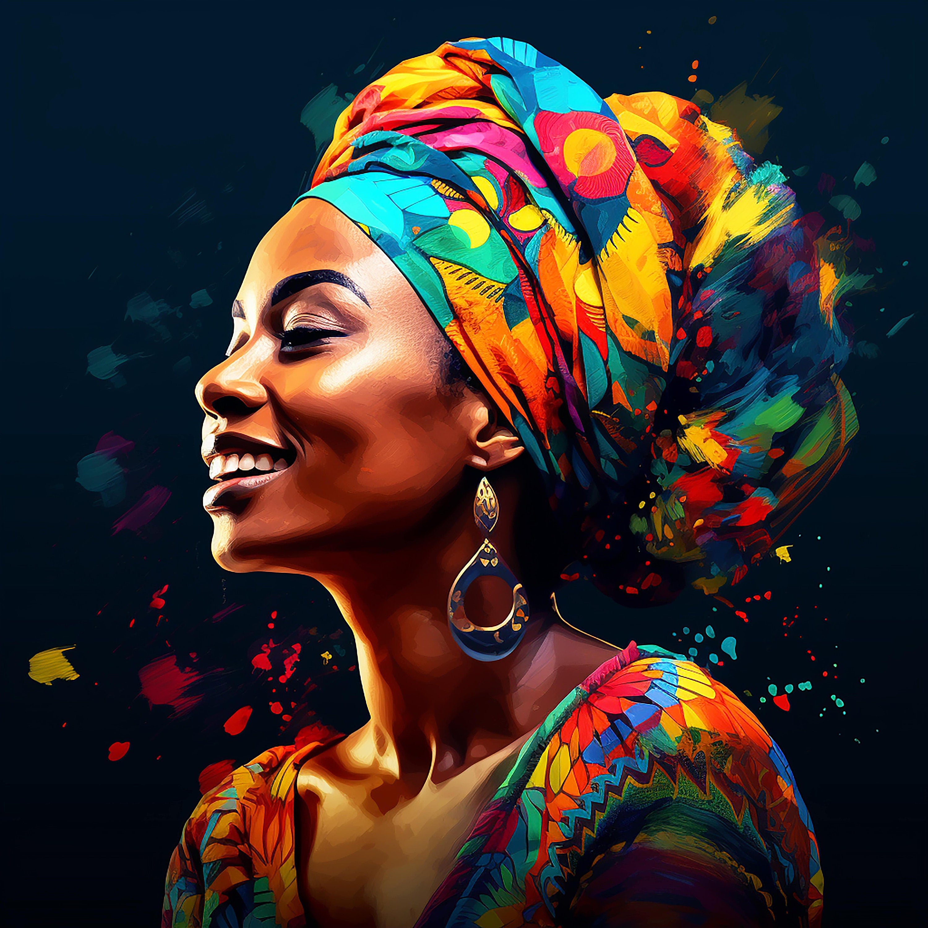 Radiant Smile African Woman Canvas