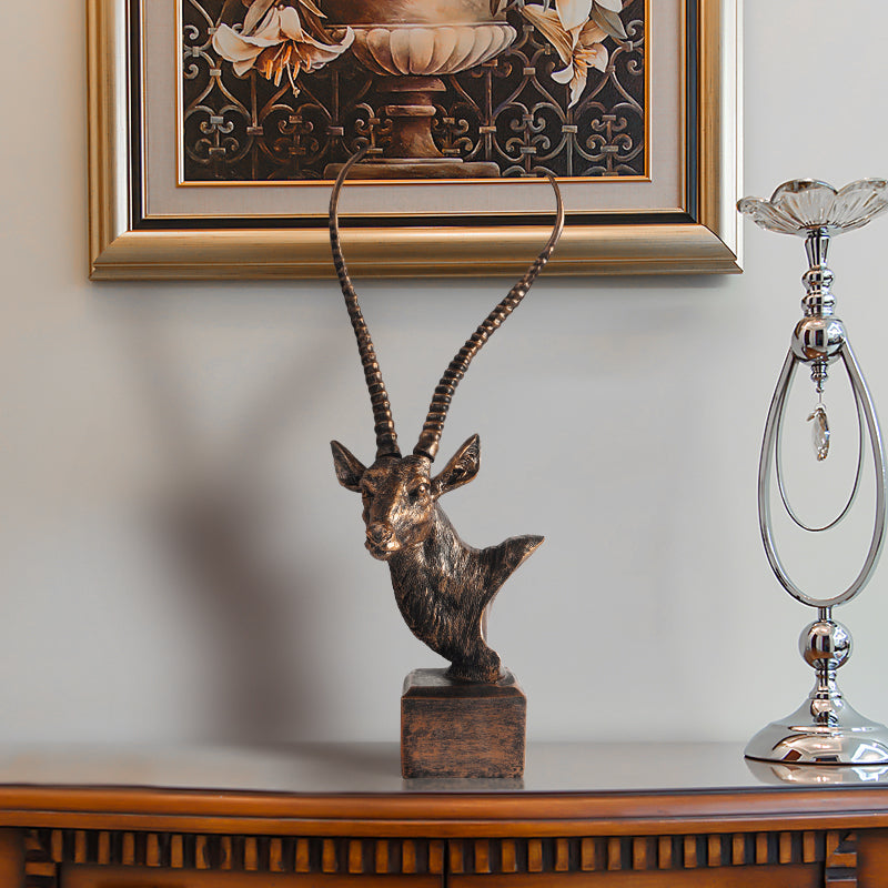 Vintage Antelope Head Sculpture