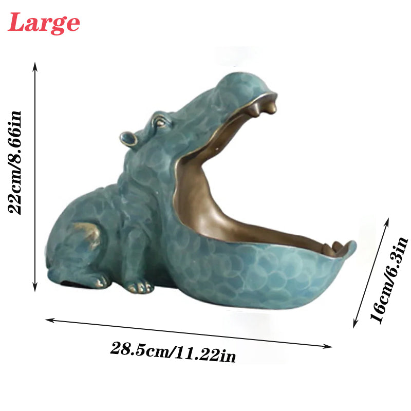 Cute Hippo Tray Sculpture