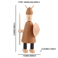 Cute Nordic Wooden Viking Figurines
