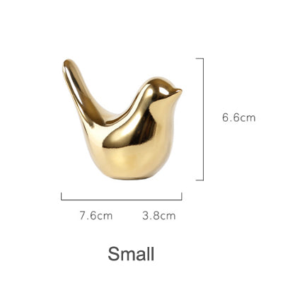 Cute Nordic Golden Bird Family