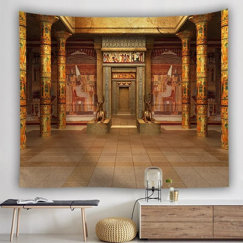 Egyptian Temple Interior Tapestry