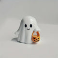 Cute Ghost Jack-o'-Lantern Statue