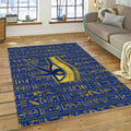 Egyptian Eye of Horus Lapis Lazuli Area Rug