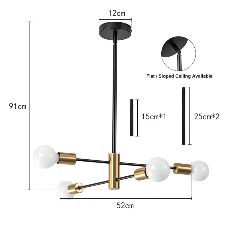Nordic Sputnik Opal Globe LED Chandelier