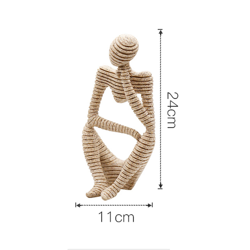 Abstract Thinking Figure Sculpture