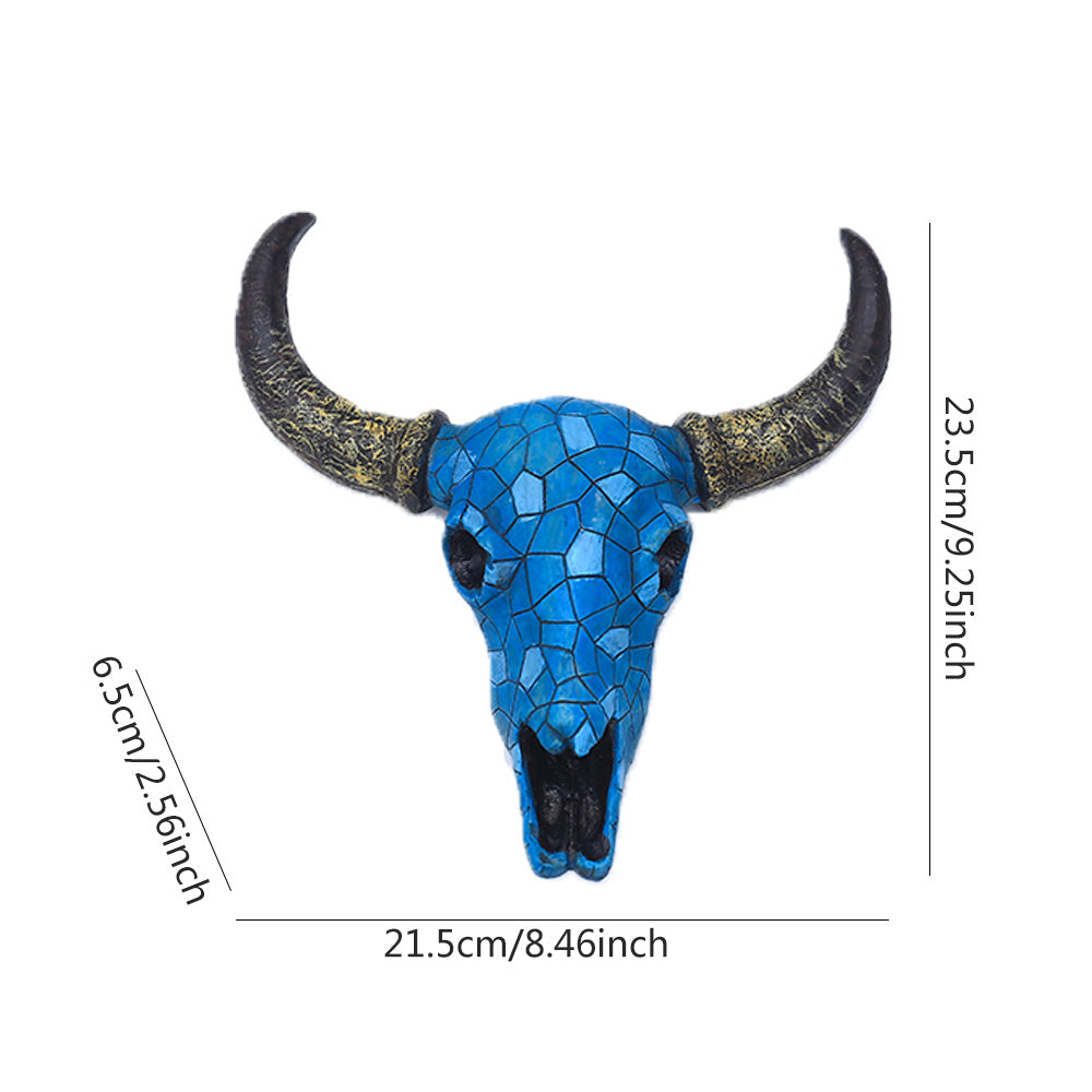 Mosaic Bull Skull Wall Decor