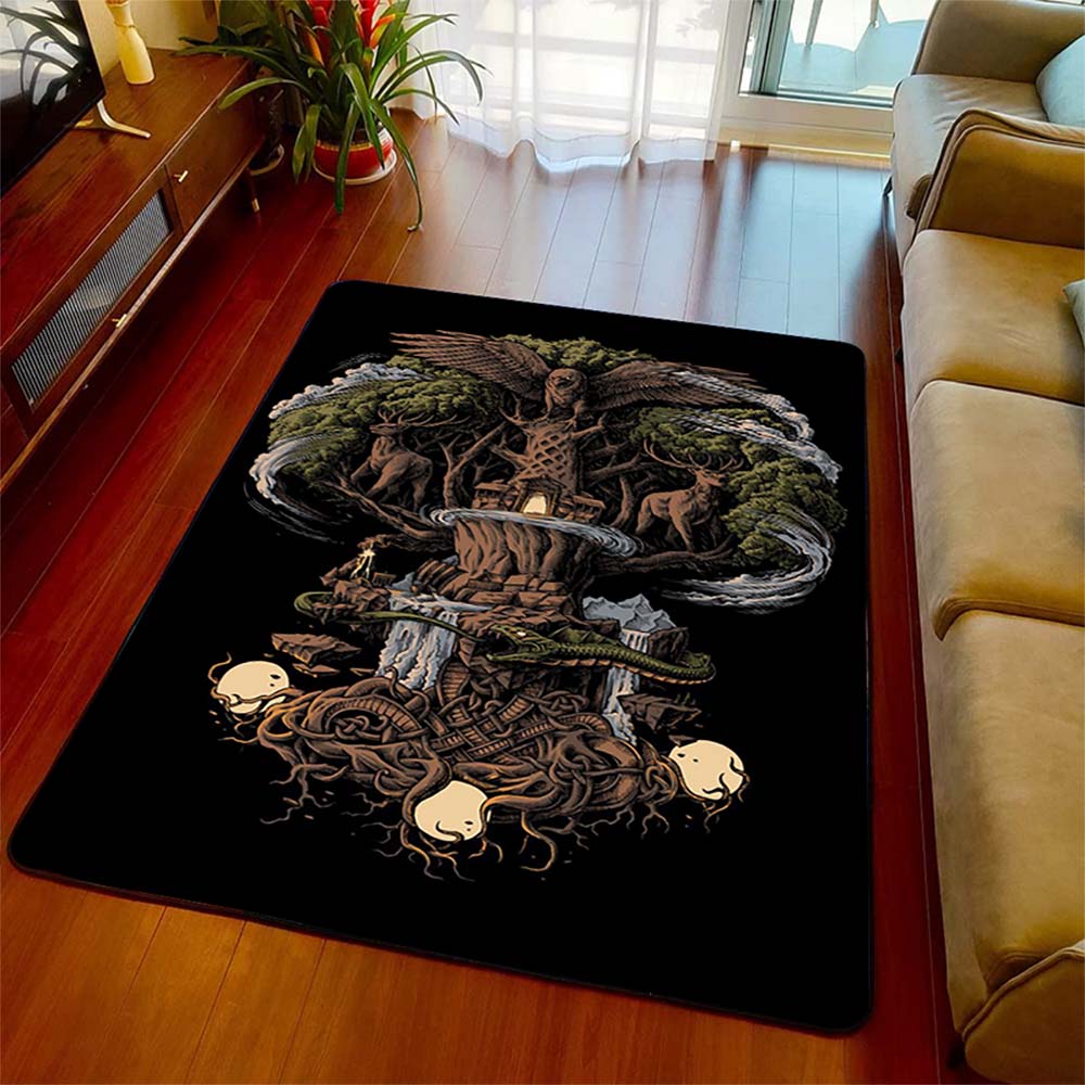 Yggdrasil Nine Realms Area Rug