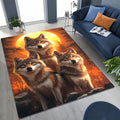 Wolf Ember Moon Trio Area Rug