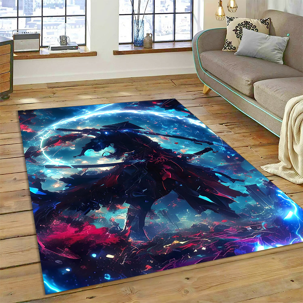 Samurai Cyber Vortex Area Rug