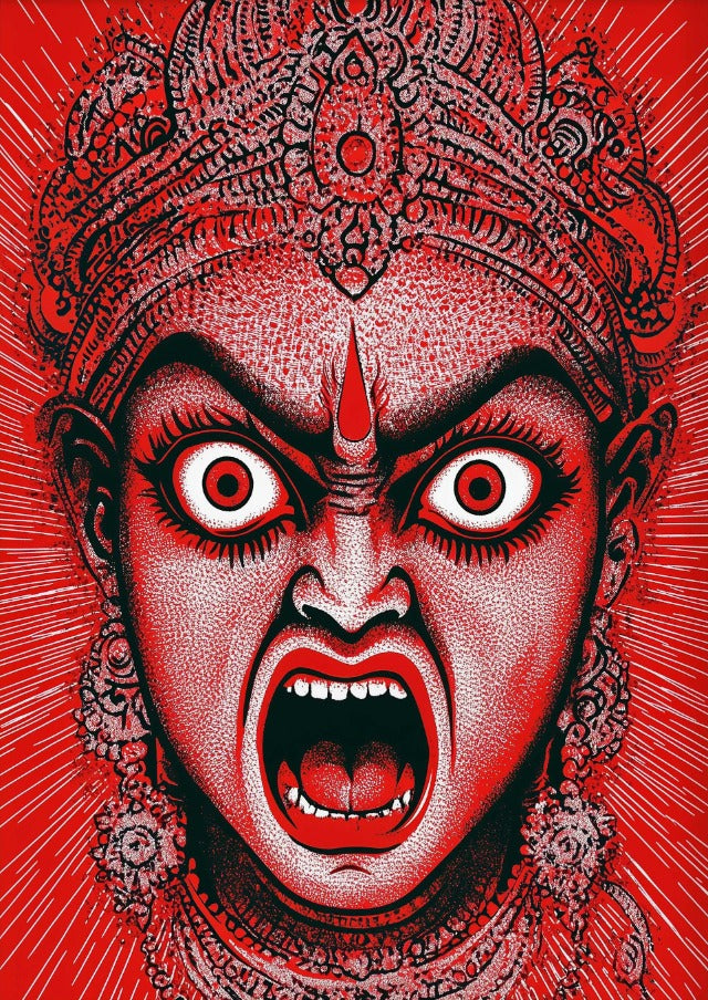 Crimson Roar Kali Canvas