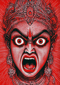 Crimson Roar Kali Canvas
