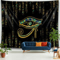 Eye of Horus Gold Hieroglyphic Tapestry