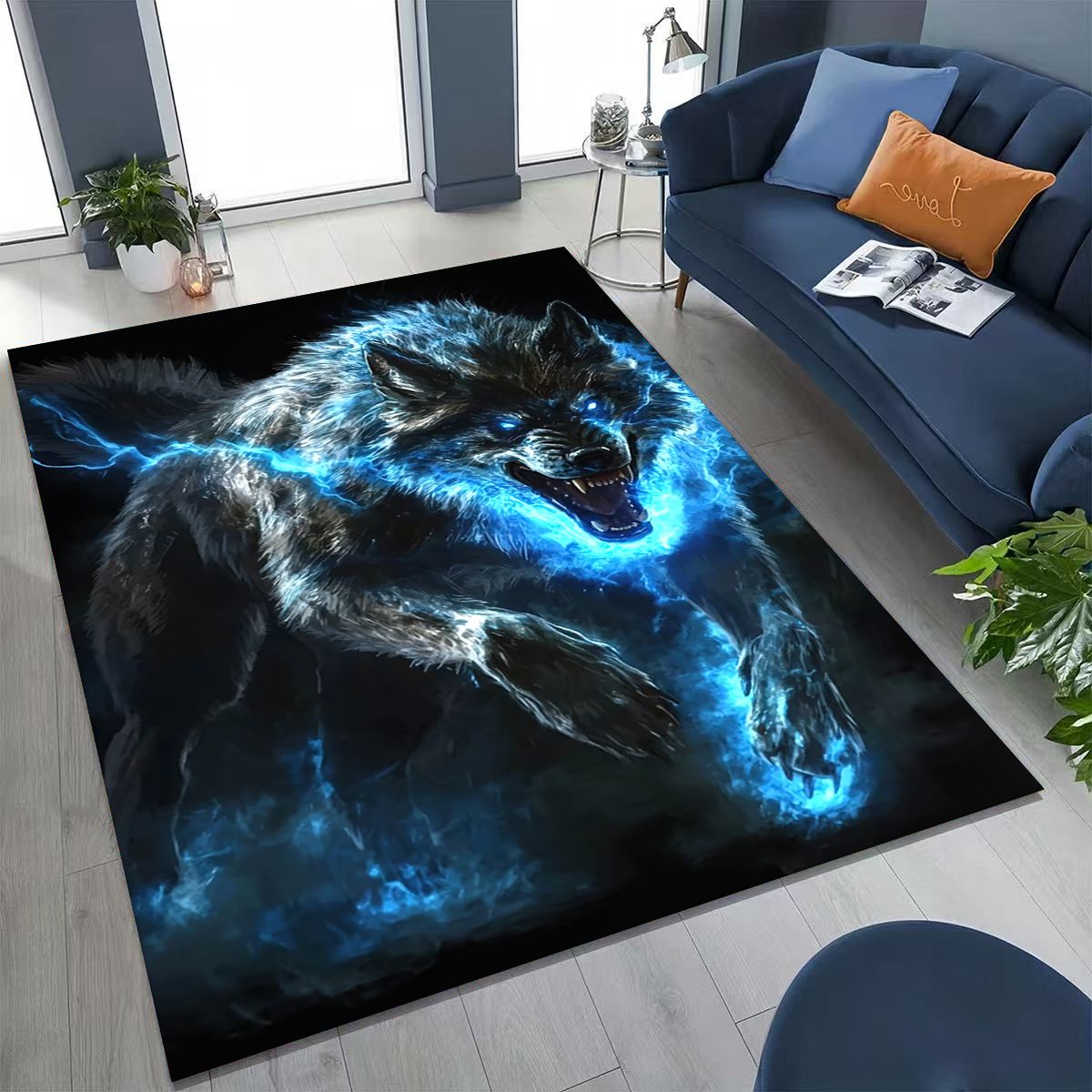Wolf Blue Thunder Lunge Area Rug