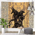 Anubis and Horus Dark Etching Tapestry