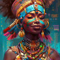 Tribal Radiance African Woman Canvas