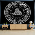 Triple Horn Dragon Circle Tapestry