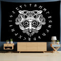 Norse Bear Runes Tapestry