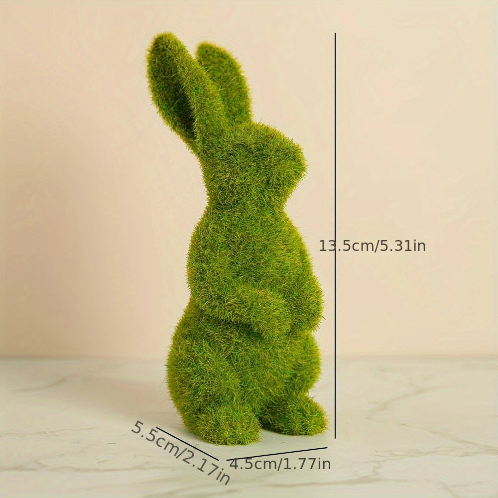 Cute Grass Bunny Modern Sculpture